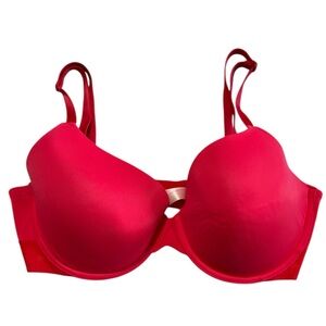 PINK VICTORIA’s SECRET Wear Everywhere Wireless Push UP Bra in RED 36DD -- COMFY